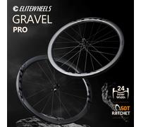 Jeu de roues en carbone ELITEWHEELS PRO GRAVEL 700C, largeur interne 24 mm, frein à disque Center Lock, roue à cliquet 50T, roues de cyclocross, moyeu HG/XDR 35mm depth 31mm