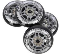 Jeu de roues enPolyuréthanenoir 70x24 + roulements ABEC9 NILS EXTREME