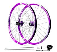 Jeu De Roues pour VTT/Vélo De Dirt Jump 24/26/27,5/29in Jantes en Alliage D'aluminium Blocage Rapide Roues Avant Et Arrière Moyeux À Frein À Disque 32H pour Cassette 8-12 Vitesses(24in)