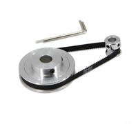 Jeu de roues synchrones en aluminium avec poulies 20 et 80 dents et courroie de distribution de 250 mm pour fraisage, perçage et laminage