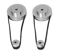 Jeu de Roues Synchrones, Poulie de Distribution à économie d'énergie et Courroie 20 Dents 60 Dents Précises Faciles à Installer pour Rectifieuse d'engrenages (Alésage de 5 mm / 0,2 pouces)