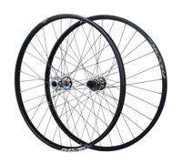 Jeu De Roues VTT 26/27,5/29 Pouces DH/XC/AM Jante De Vélo 32 Trous 360 Clics Roues À Frein À Disque Axe Traversant Avant 15*110mm Arrière 12*142mm， Pour Cassette 7-12 Vitesses(Colorful,27.5'')