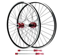 Jeu De Roues VTT 26 27,5 29 Pouces Paire De Roues Frein À Disque/V-Brake 32 Trous Alliage D'aluminium Jante Roue Avant Et Arrière 100/135 Mm QR 7-11 Vitesses Cassette(Rosso,27.5inch)