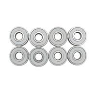 Jeu de roulements de skateboard de 8 mm, roulements scellés en acier carbone pour le remplacement des roues, le patinage quotidien et l ' entretien de la planche, roulement de roue, planche plate, en