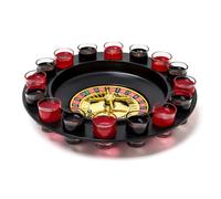 Jeu de roulette à boire - Relaxdays - 10010182 - 16 verres à shots - Noir-Rouge - Ambiance festive