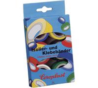 Jeu de rubans adhésifs PVC Coroplast 28839 bleu, jaune, rouge, noir, blanc, vert (L x l) 3 m x 19 mm acrylique 6 pc(s)