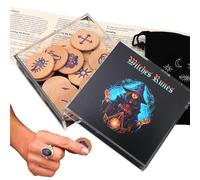 Jeu de Runes - Accessoires de Divination | Kit de Runes d'Inspiration,pour Débutants Passionnés Collectionneurs Artistes Écrivains Méditation Anniversaire Fêtes et Événements à