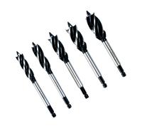 Jeu de s - Ouvre-Trou Métallique À Queue Hexagonale - 4 Goujures Haute Résistance | Pour Menuisiers Charpentiers Débutants Tiroirs Béton Verre Brique Céramique Ciment Carrelage Bois Caoutchouc