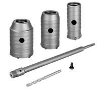 Jeu de Scie Cloche Beton avec 350 mm est SDS Plus Poignée Barre de Connexion avec 30 40 50 mm Trepans pour Beton pour Percer Des Trous Dans les Murs en Blocs de Béton