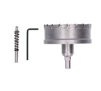 Jeu de scie cloche en carbure, Kit de coupe-trou à dents en acier avec foret de carottage pour la coupe du métal et du bois, 85mm/3,3 pouces