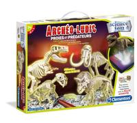 Clementoni Coffret Archéo Ludic – Kit paléontologie (squelettes qui brillent dans le noir) 7 ans+