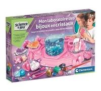 CLEMENTONI - Mon Laboratoire des Bijoux en Cristaux dès 8 Ans - Kit de Création Scientifique pour Enfants - Faire Pousser, Fabriquer et Décorer - Activité DIY Ludique et Féérique