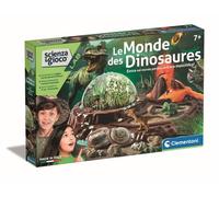 Clementoni Kit scientifique Le monde des dinosaures – Terrarium à créer avec 3 figurines