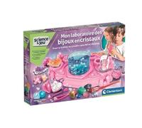 CLEMENTONI - Mon Laboratoire des Bijoux en Cristaux dès 8 Ans - Kit de Création Scientifique pour Enfants - Faire Pousser, Fabriquer et Décorer - Activité DIY Ludique et Féérique