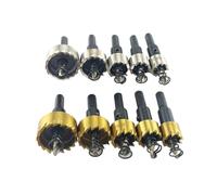 Jeu de scies cloche HSS 16-30mm, 5 pièces, foret revêtu de titane, couronne de perçage for alliage métallique, acier inoxydable, outil de coupe du bois(Titanium Coated)