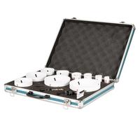 Jeu de scies cloches BIM 22, 29, 35, 44, 57, 64, 76, 92, 111 et 127 mm avec adaptateur et foret de centrage HSS-G - Makita D-75764