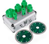 Jeu de scies cloches diamantées Jeu de scies cloches pour carrelage Jeu de scies cloches diamantées Couronnes de forage M14 20/25/40/45/50/68 mm 2 lames de scie