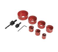 Jeu de Scies Cloches Silverline 11 Pièces Foret Placo Platre Bois de 21 à 64 mm