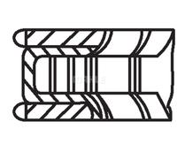 Jeu de segments de piston 001 06 N0 MAHLE pour MERCEDES-BENZ SSANGYONG DAEWOO