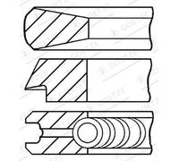 Jeu de segments de piston 08-114400-10 GOETZE ENGINE pour BMW ROVER