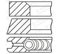 GOETZE ENGINE 08-136400-00 Jeu de segments de pistons