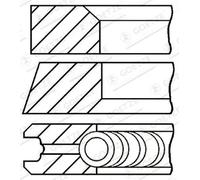 Jeu de segments de piston 08-136400-10 GOETZE ENGINE pour MERCEDES-BENZ CLASSE C
