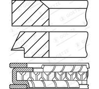 GOETZE ENGINE 08-214100-10 Jeu de segments de pistons