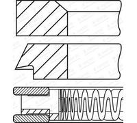 Jeu de segments de pistons GOETZE ENGINE 08-424500-00