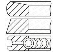 GOETZE ENGINE 08-424907-00 Jeu de segments de pistons