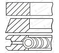Jeu de segments de piston 08-432300-00 GOETZE ENGINE pour VW AUDI SEAT SKODA