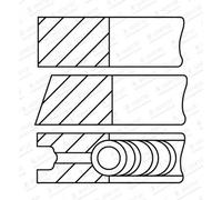 GOETZE ENGINE 08-436300-10 Jeu de segments de pistons