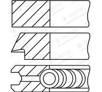 Jeu de segments de piston 08-442900-30 GOETZE ENGINE pour CITROËN DS OPEL VOLVO