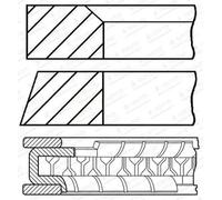 Goetze Jeu de segments de piston 08-447200-00 pour Hyundai, Kia