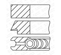 Jeu de segments de piston 08-452700-00 GOETZE ENGINE pour CITROËN PEUGEOT