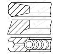 Goetze Engine Jeu de segments de piston 08-520200-00 pour FIAT, IVECO, RENAULT