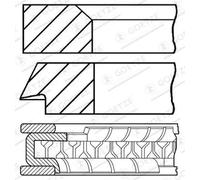 Jeu de segments de piston 08-704207-00 GOETZE ENGINE pour BMW 3 3 Coupé 5