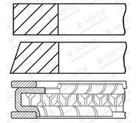 Jeu de segments de piston GOETZE 08-442700-00