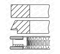 Jeu de segments de piston GOETZE 08-448800-00