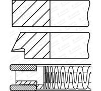 Jeu de segments de piston GOETZE ENGINE 08-141300-10