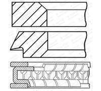 GOETZE ENGINE 08-424800-10 Jeu de segments de pistons
