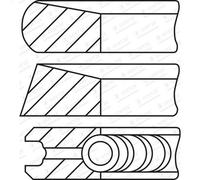 Jeu de segments de pistons GOETZE 08-448600-00 pour PORTER Fourgon 2.5 1994-2004