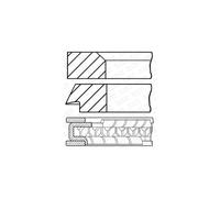 Jeu de segments de pistons GOETZE ENGINE 08-445700-00
