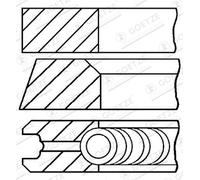 Jeu de segments de piston GOETZE 08-743600-00