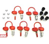 Jeu de serrures GiVi à blocage identique 5 tours E21 / E260 / E350 / E360 / E41 / V46 / E460 / E50