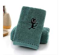 Jeu de Serviettes, 2Pcs Serviette en Microfibre, Fibre de Bambou Confort Doux Absorbeau ne Pas Laisser Tomber les Cheveux Famille Visage Serviette de Toilette Salle de Bains Voyage Serviette Verte,