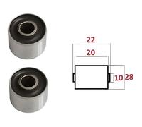 JEU DE SILENTBLOC SUSPENSION MOTEUR 10 x 28 x 20 x 22 SCOOTER GY6 152QMI 139QMB SILENT BLOC MOTO CYCLOMOTEUR PAIRE AMORTISSEUR BAGUE