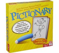 Jeu de soci t Pictionary de Mattel Games, jeu de dessin pour enfants et adultes, soir e de jeux avec marqueurs effa ables sec et tableaux