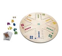 Jeu de société 3-en-1 - BS Toys - Keezen/Goose board - Bois 45cm - Multicolore - Junior - 2 à 6 joueurs