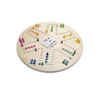 Jeu de société 3 en 1 - jeu de l'oie, jeu du tock et ludo - jeu de plateau en bois
