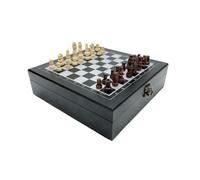 Jeu de société 4-en-1, Jeu d'échecs en Bois Portable, Famille Chess | Jeu de société de divertissement en plein air